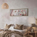 Magnolia Reflection Floral Narrow Canvas Print