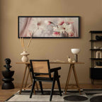Magnolia Reflection Floral Narrow Canvas Print