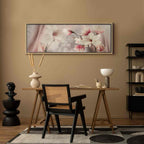 Magnolia Reflection Floral Narrow Canvas Print