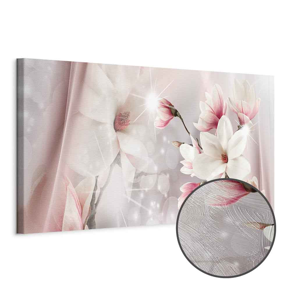 Magnolia Reflection Floral Narrow Canvas Print