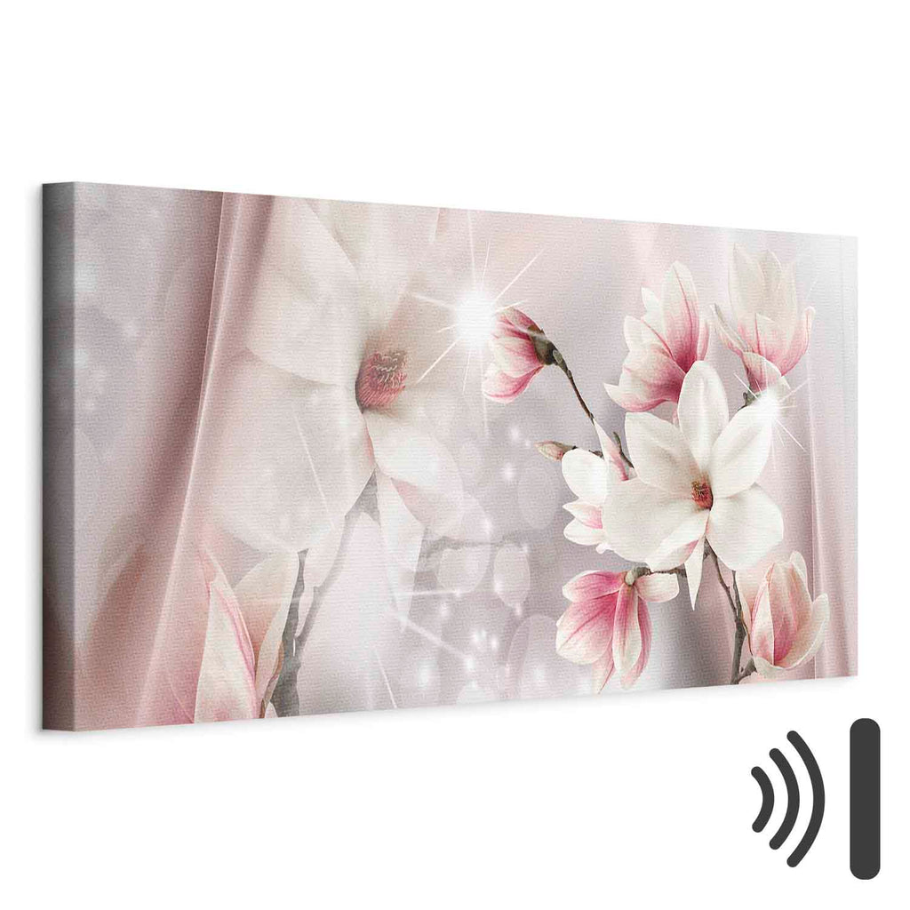 Magnolia Reflection Floral Narrow Canvas Print
