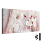 Magnolia Reflection Floral Narrow Canvas Print