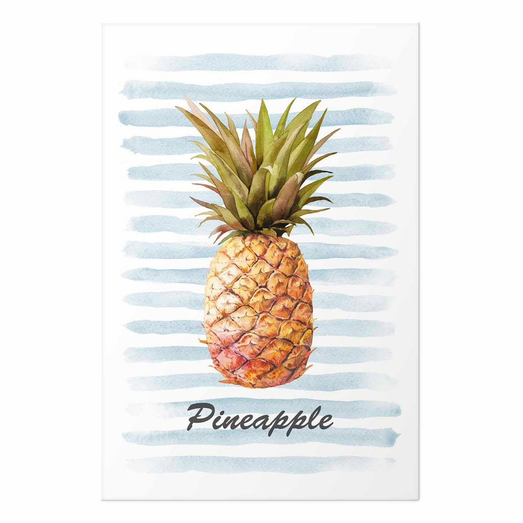 Pineapple and Stripes Modern Poster