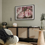 Pink Peonies Floral Poster