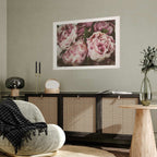Pink Peonies Floral Poster