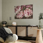 Pink Peonies Floral Poster