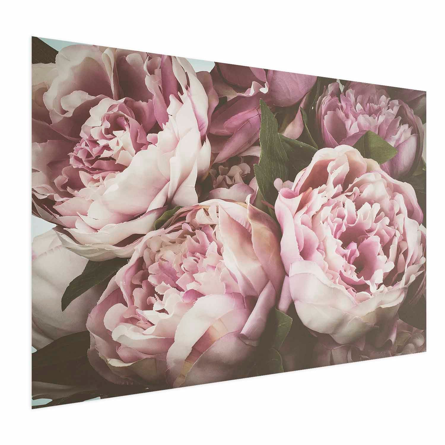 Pink Peonies Floral Poster