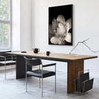 Black and White Flower Petals Nature Canvas Print