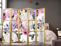 Floral Glade Japanese 5-Panel Room Divider