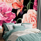 Romantic Rose Bouquet Floral Wall Mural