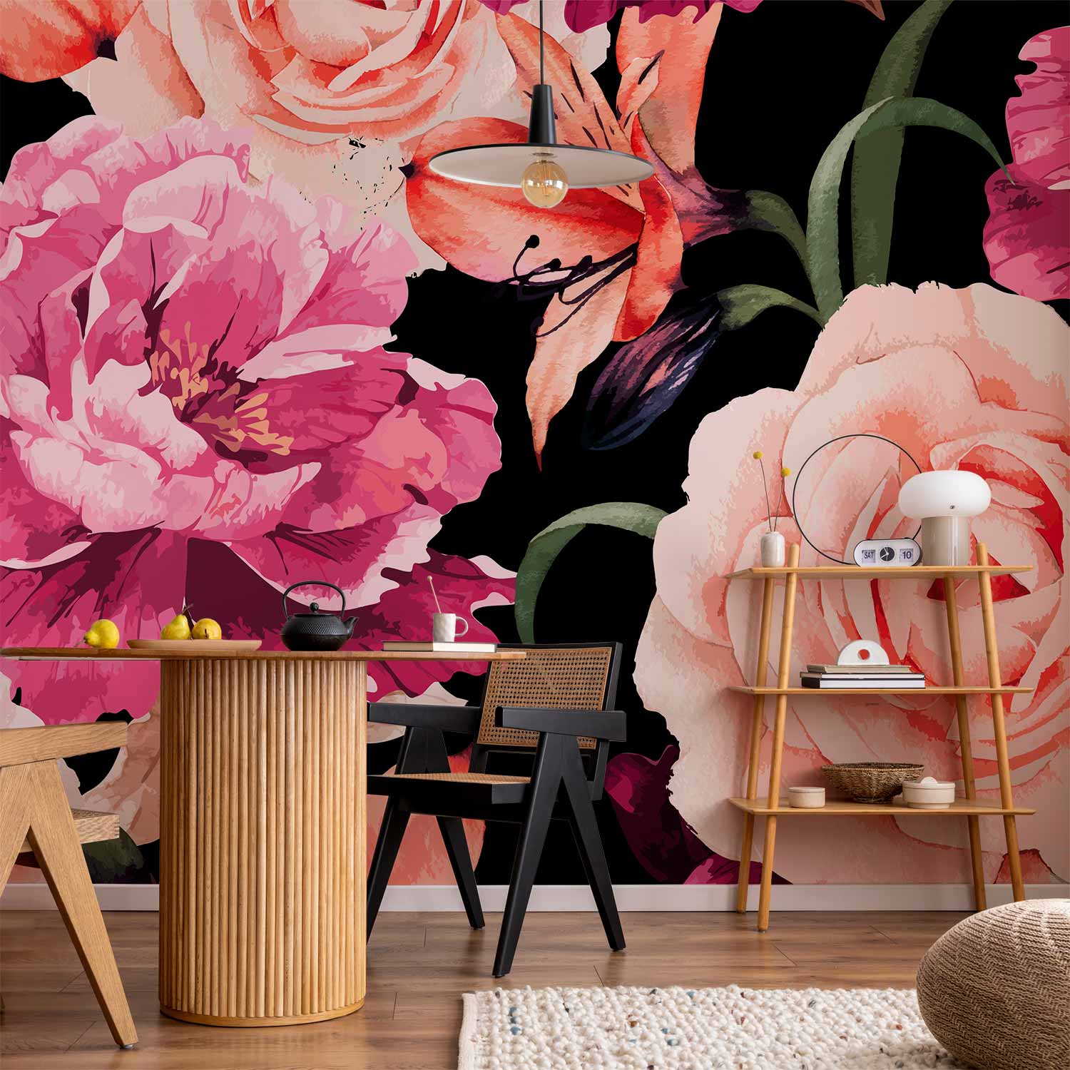 Romantic Rose Bouquet Floral Wall Mural