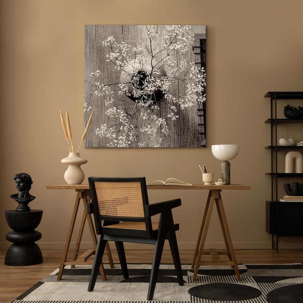 Dried Flowers Rustic Canvas Print