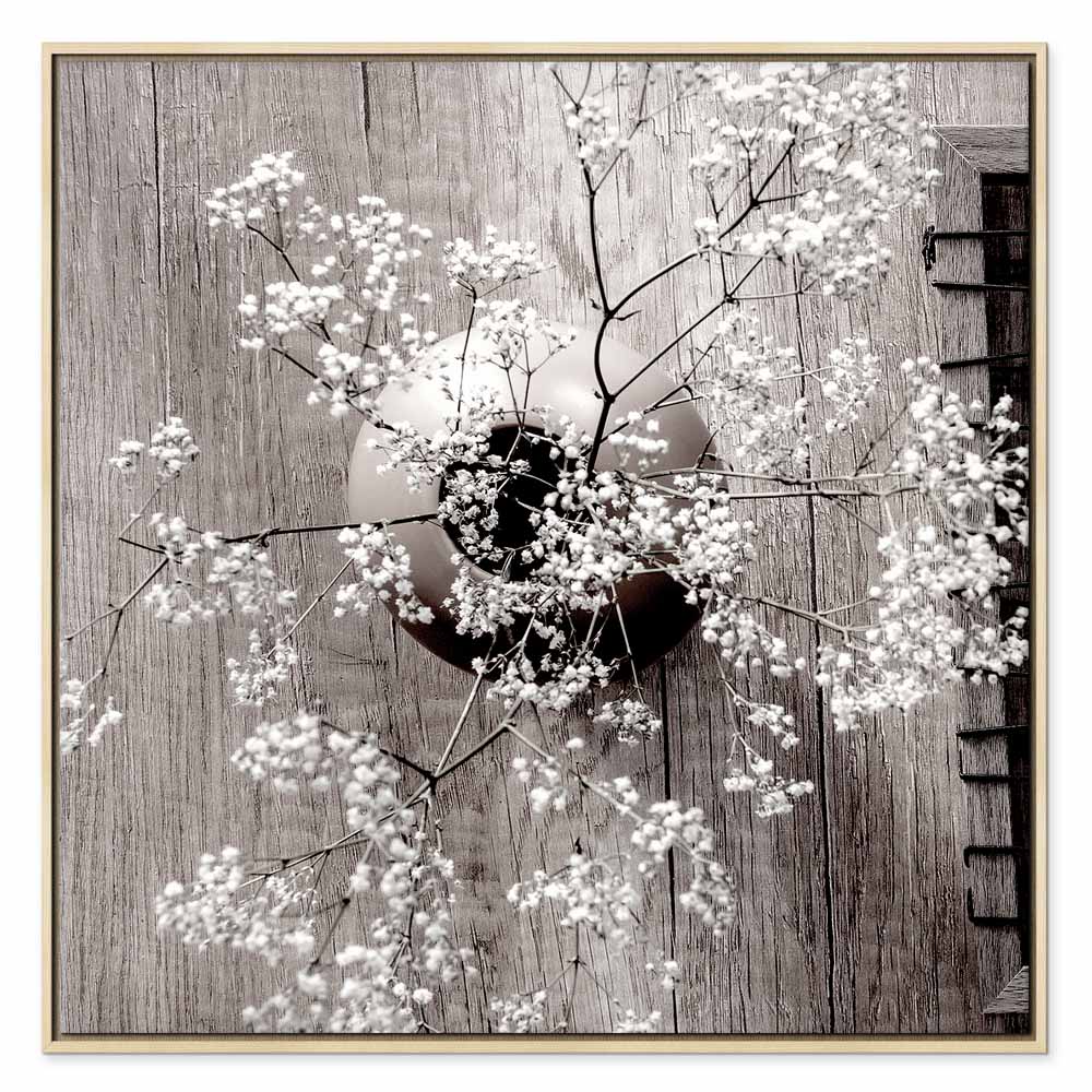 Dried Flowers Rustic Canvas Print