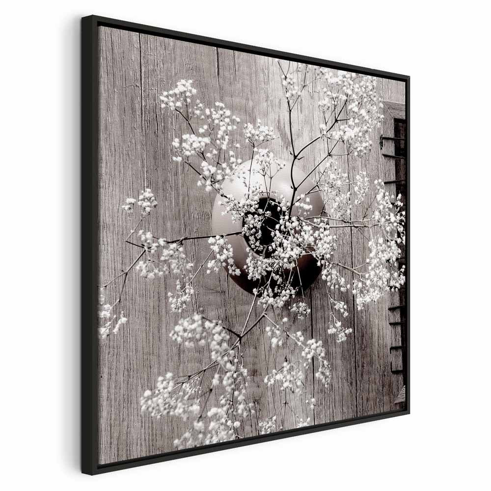 Dried Flowers Rustic Canvas Print