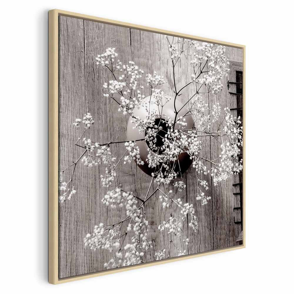 Dried Flowers Rustic Canvas Print