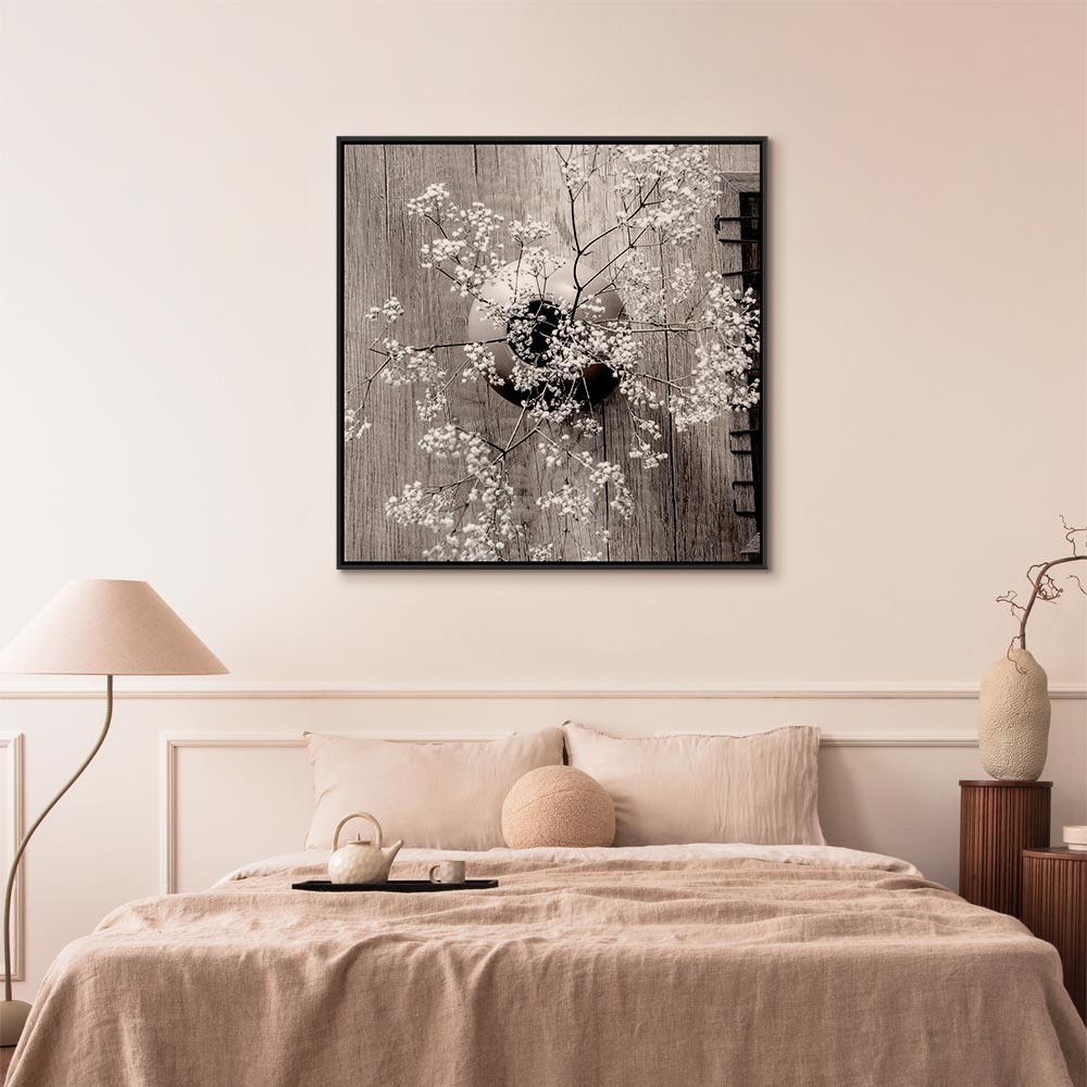 Dried Flowers Rustic Canvas Print
