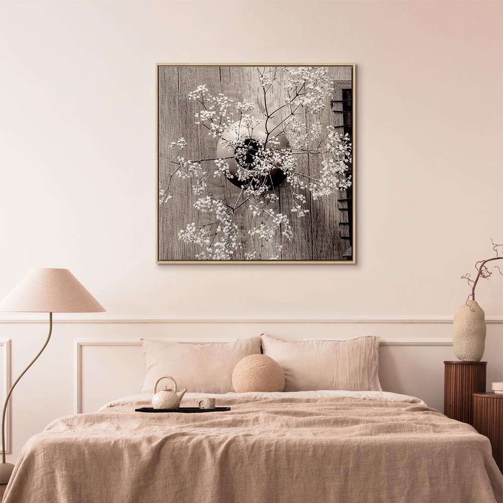 Dried Flowers Rustic Canvas Print