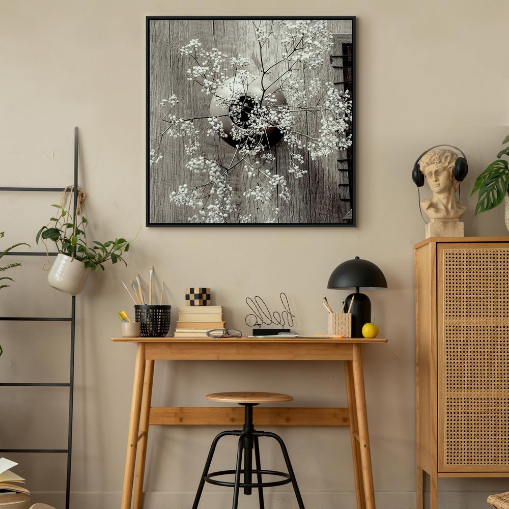 Dried Flowers Rustic Canvas Print