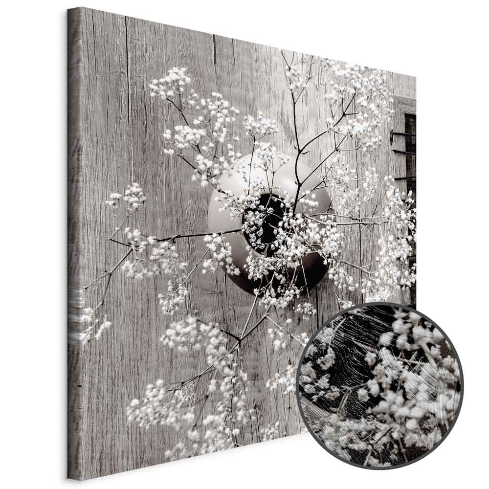 Dried Flowers Rustic Canvas Print