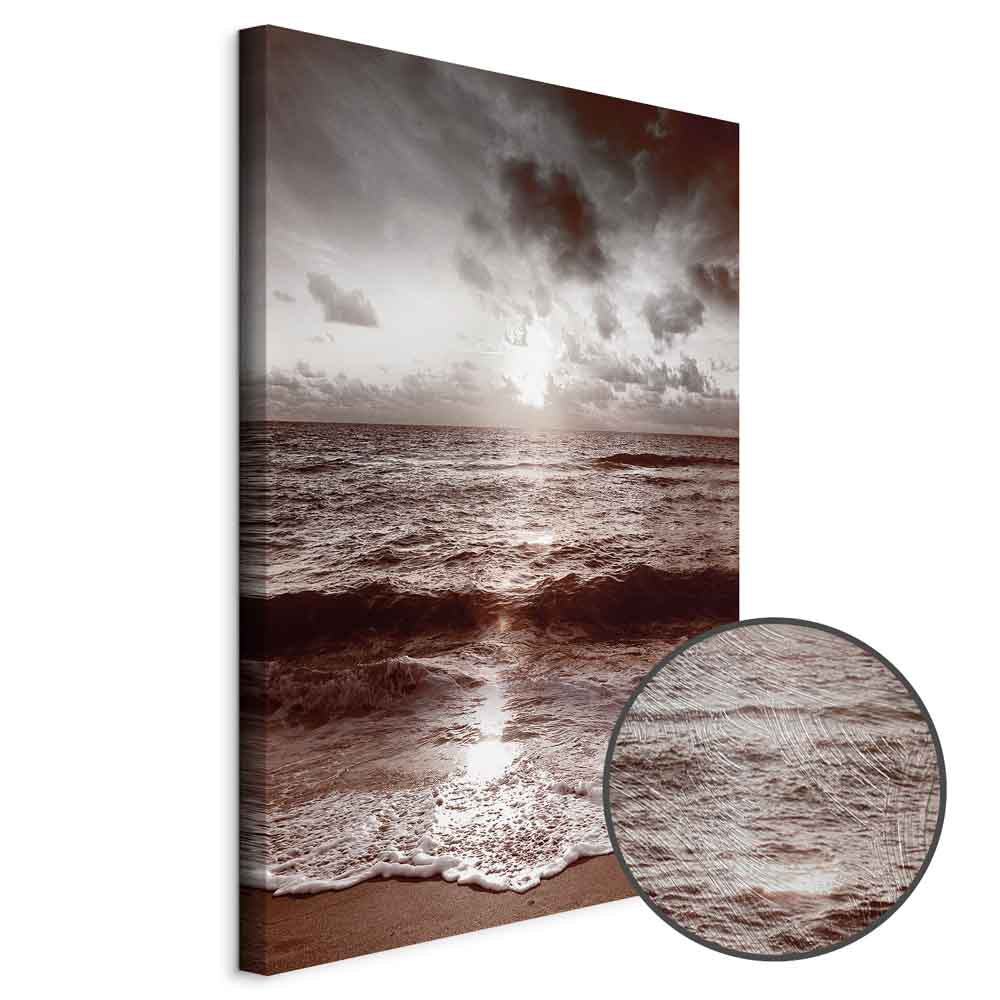 Ocean Sky Waves Vertical Canvas Print