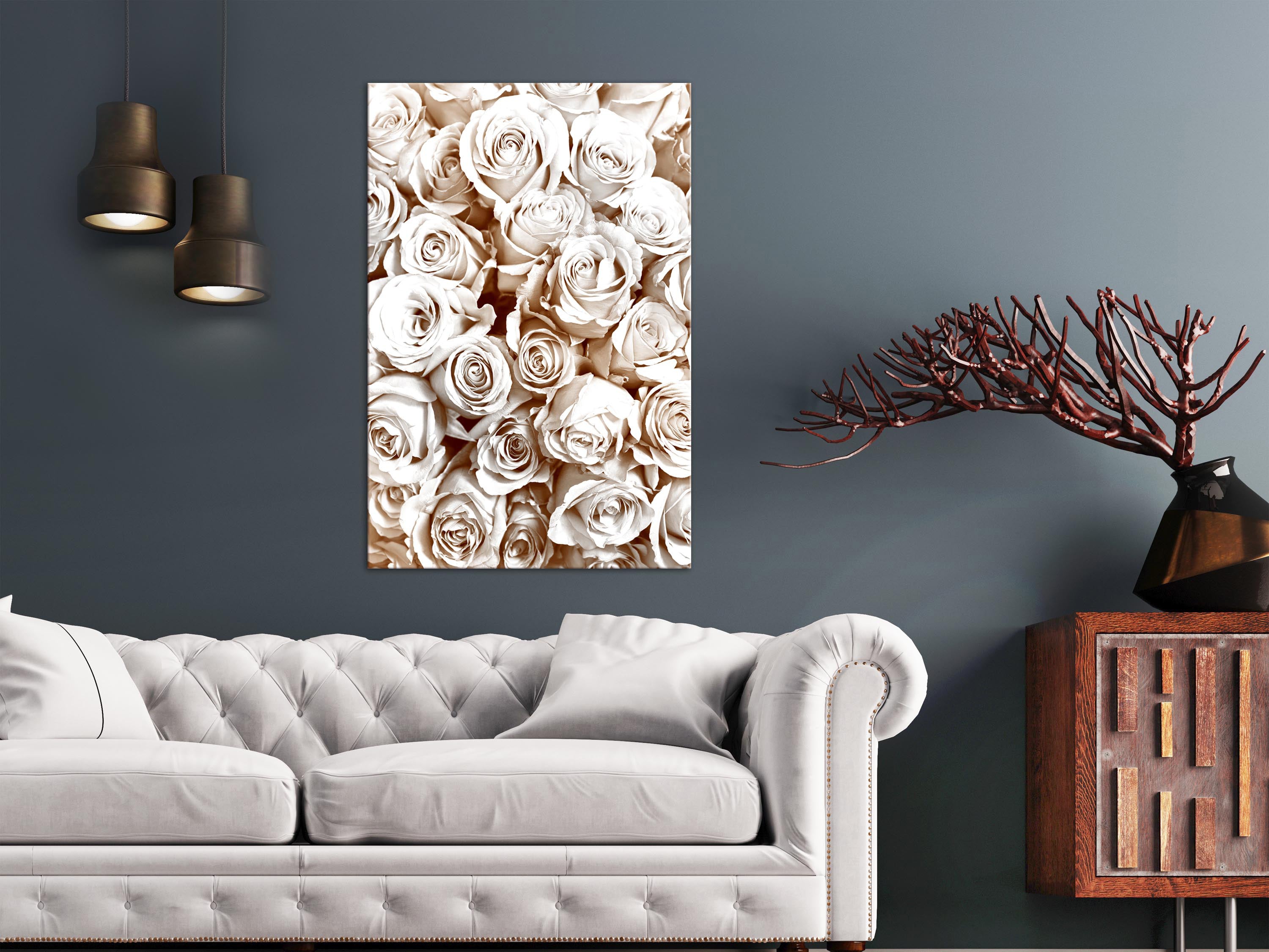 Canvas Print Rose Garden - Vertical (1 Part)