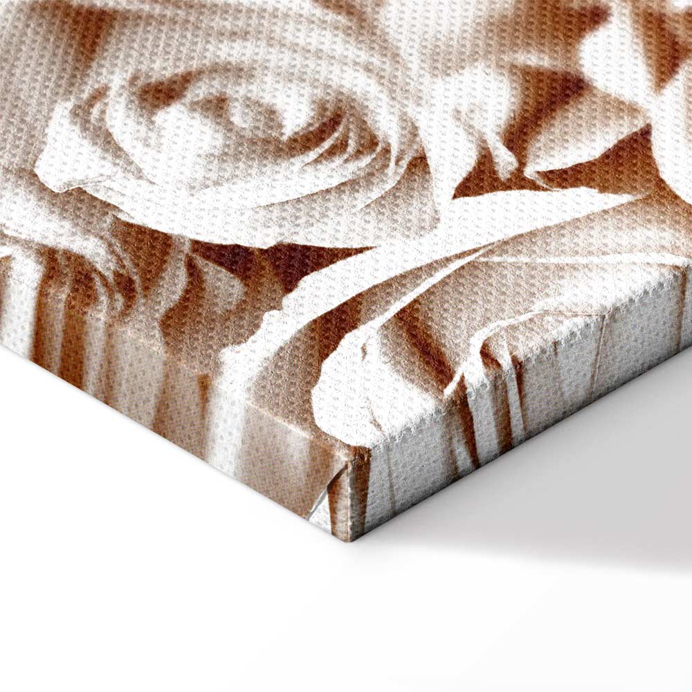 Rose Garden Floral Vertical Canvas Print