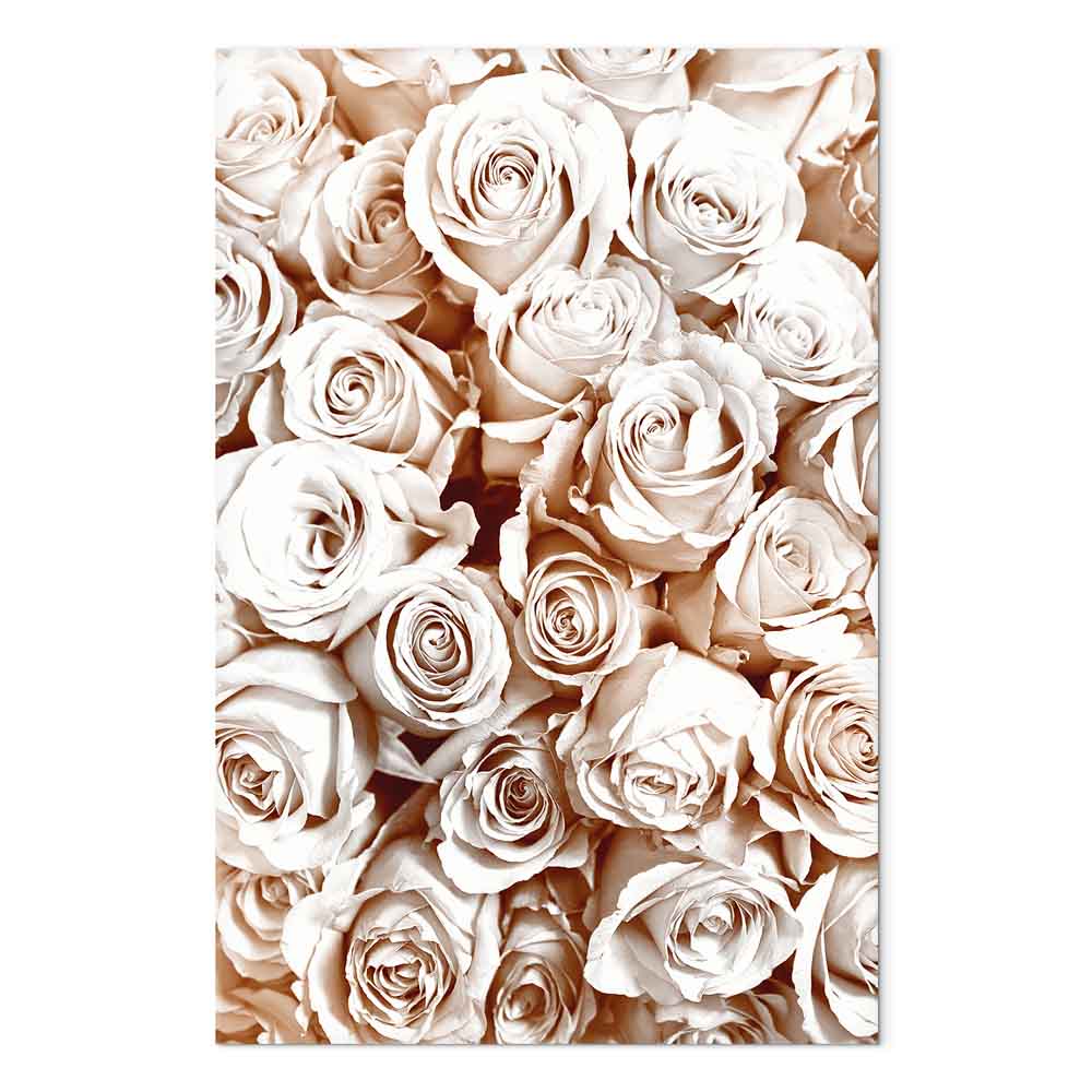 Rose Garden Floral Vertical Canvas Print
