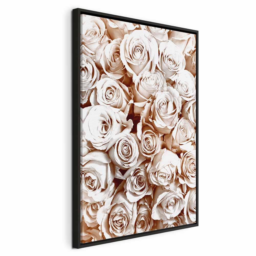 Rose Garden Floral Vertical Canvas Print