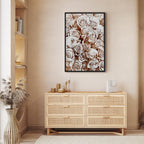 Rose Garden Floral Vertical Canvas Print