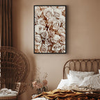 Rose Garden Floral Vertical Canvas Print