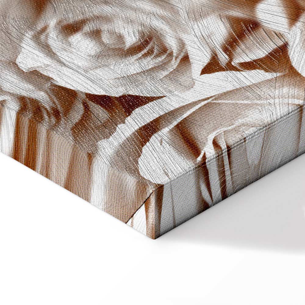 Rose Garden Floral Vertical Canvas Print