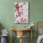 Blooming Cotton Floral Canvas Print Vertical
