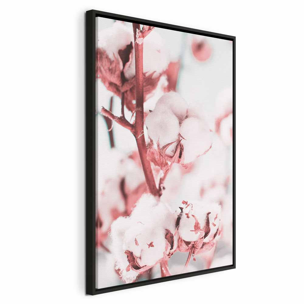 Blooming Cotton Floral Canvas Print Vertical