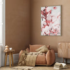 Blooming Cotton Floral Canvas Print Vertical