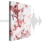 Blooming Cotton Floral Canvas Print Vertical