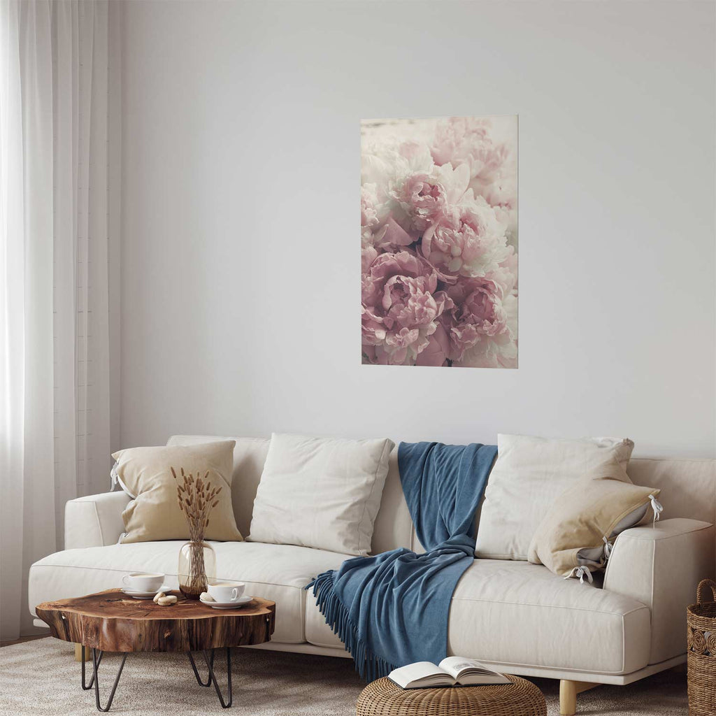 Delicate Peonies Floral Poster