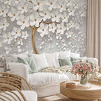 Abstract Magnolia Floral Wall Mural
