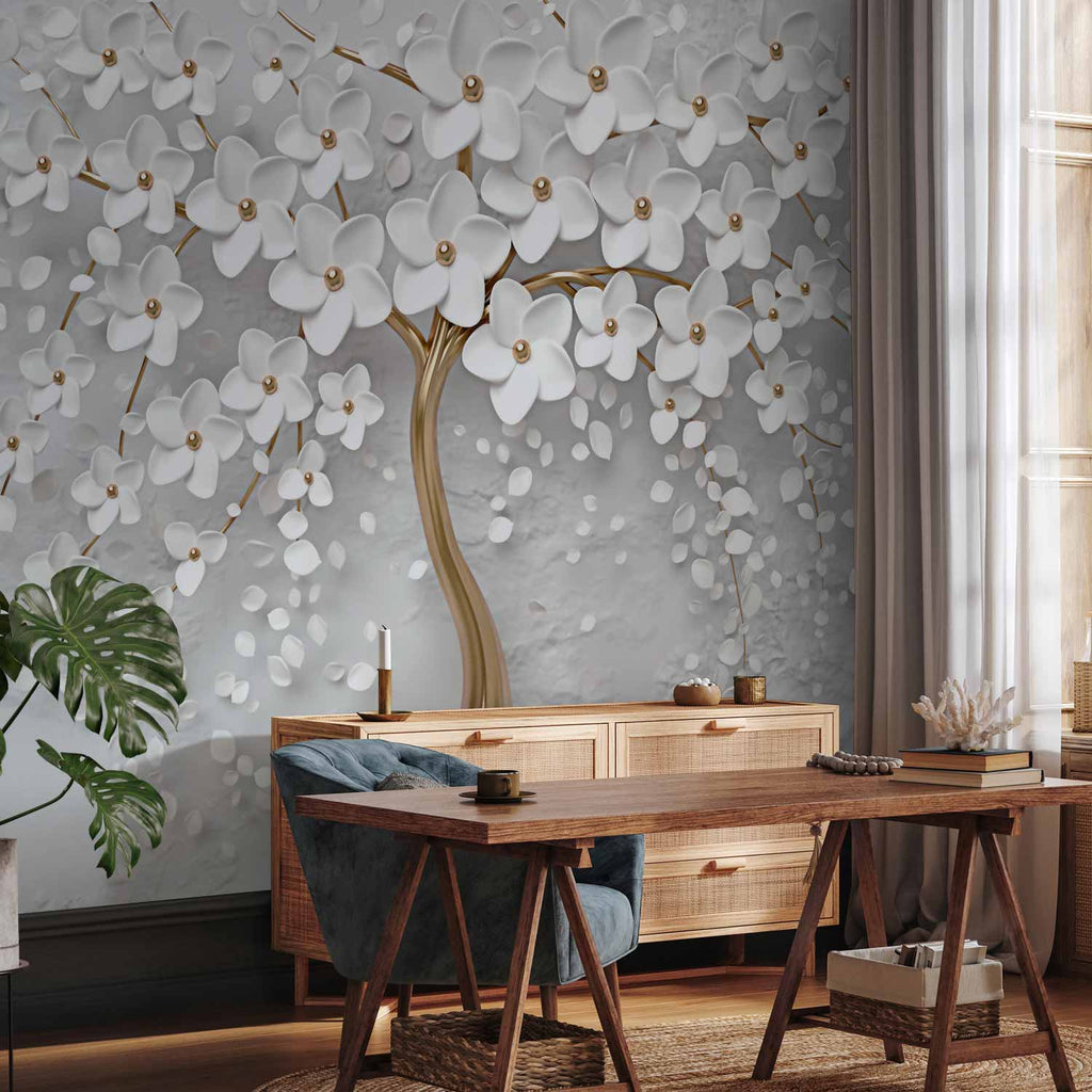 Abstract Magnolia Floral Wall Mural