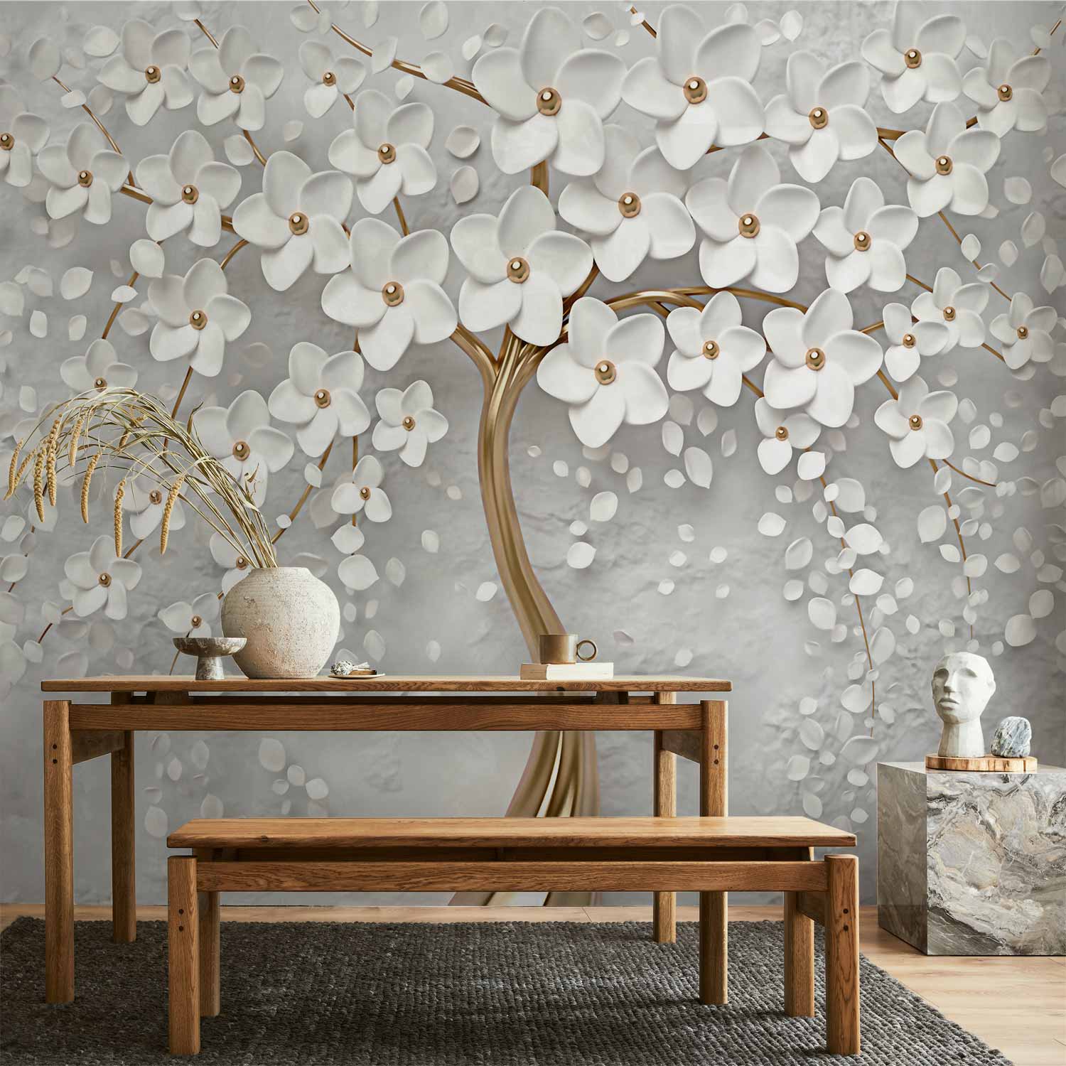 Abstract Magnolia Floral Wall Mural