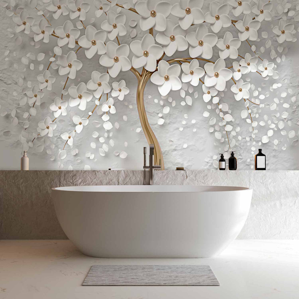 Abstract Magnolia Floral Wall Mural