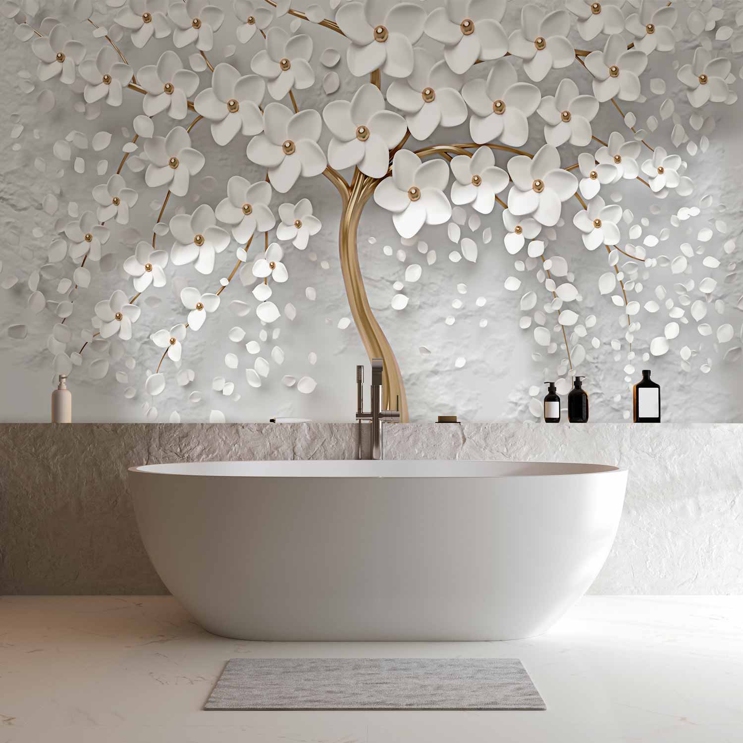 Abstract Magnolia Floral Wall Mural