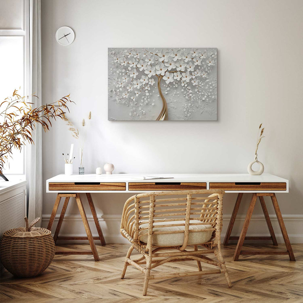 Abstract Magnolia Floral Canvas Print