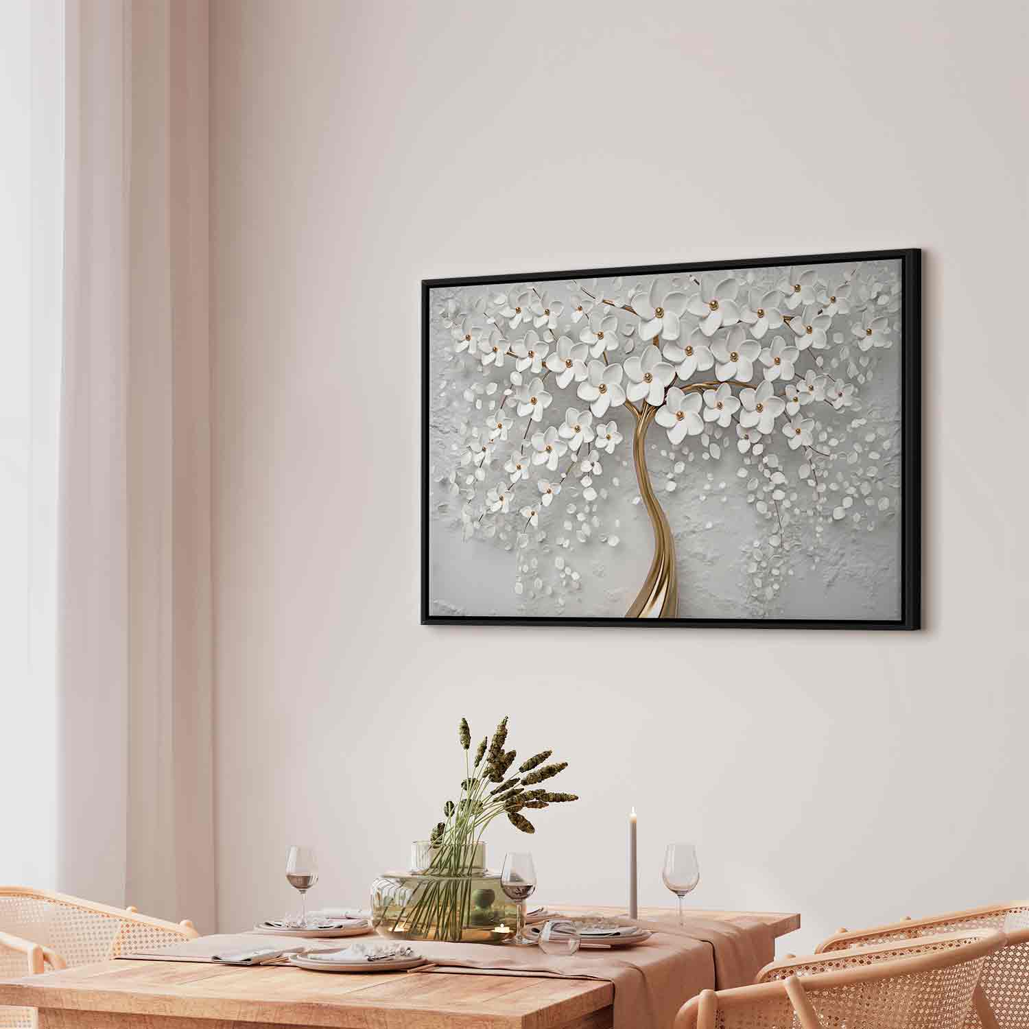 Abstract Magnolia Floral Canvas Print
