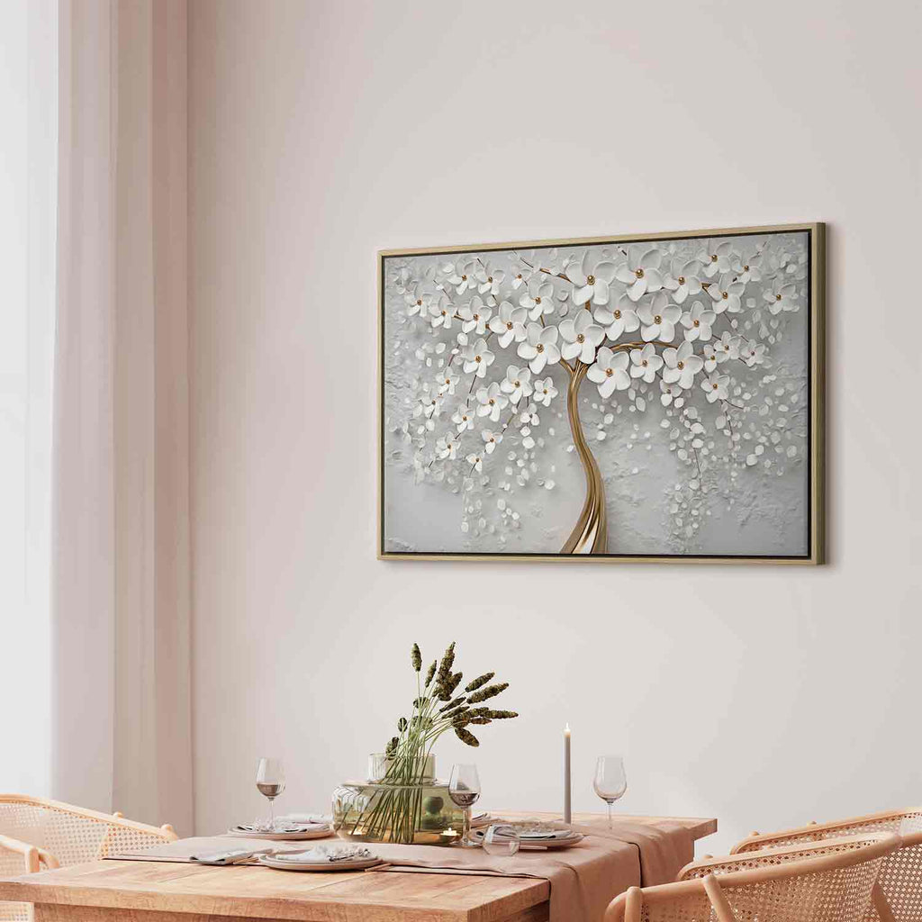 Abstract Magnolia Floral Canvas Print