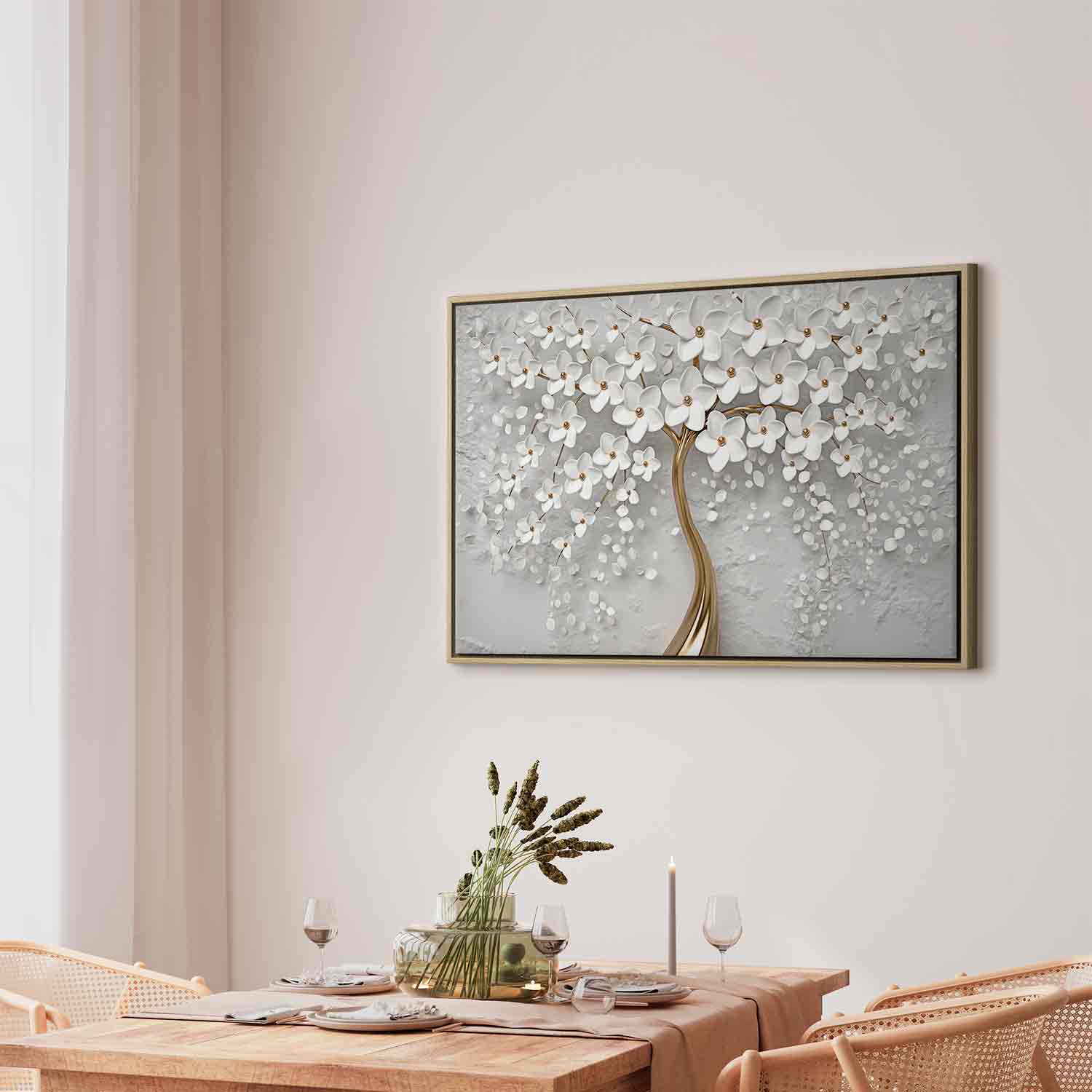 Abstract Magnolia Floral Canvas Print