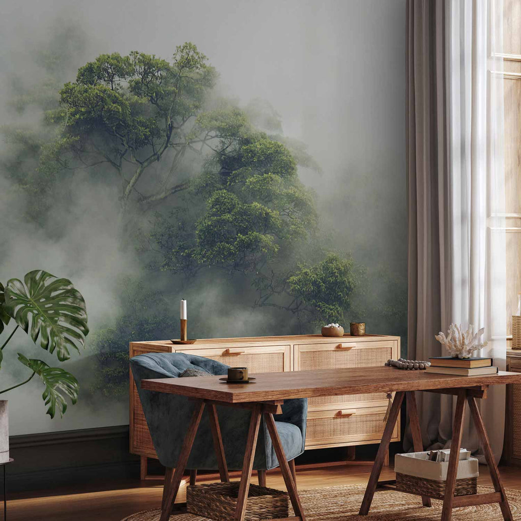 Foggy Amazon Forest Wall Mural