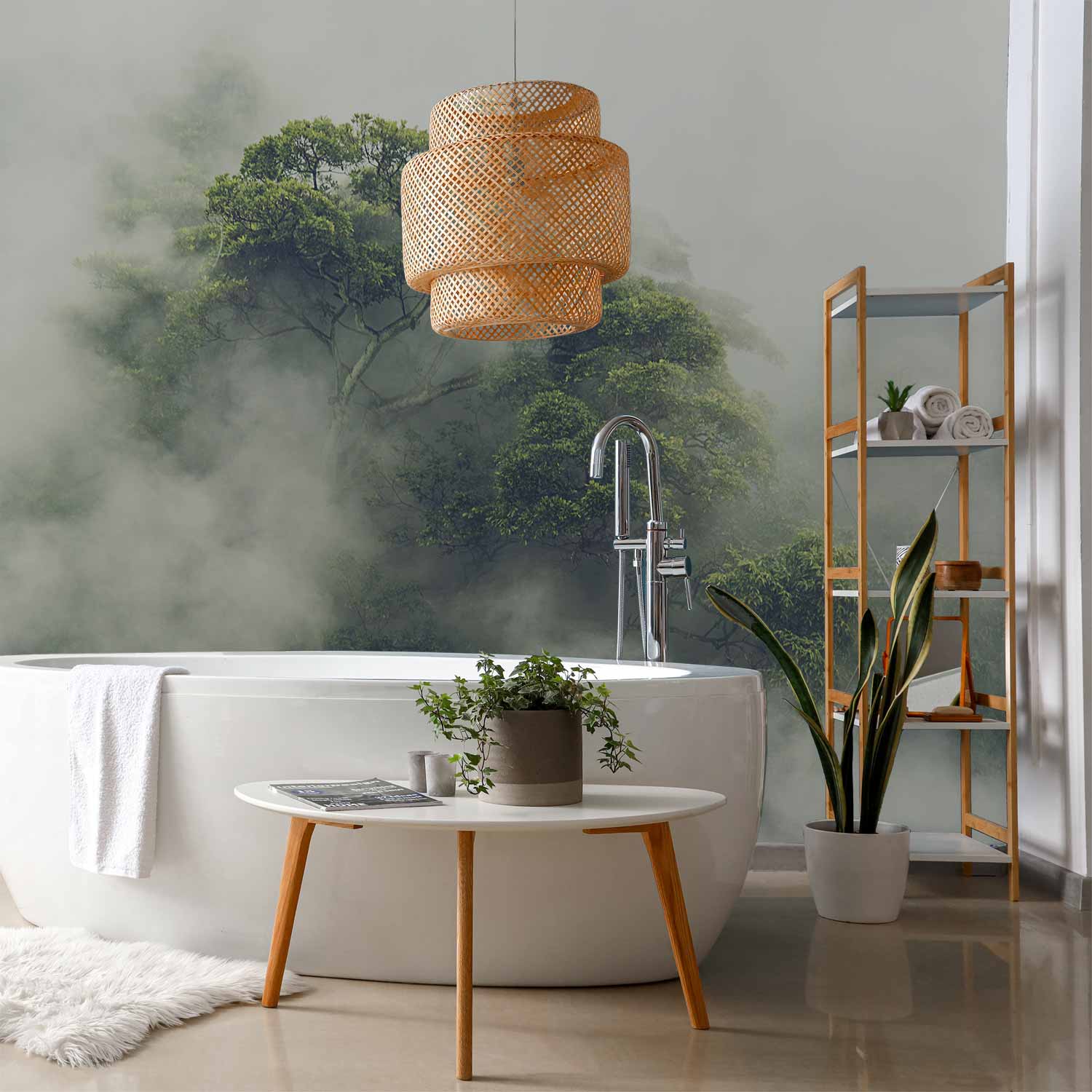 Foggy Amazon Forest Wall Mural