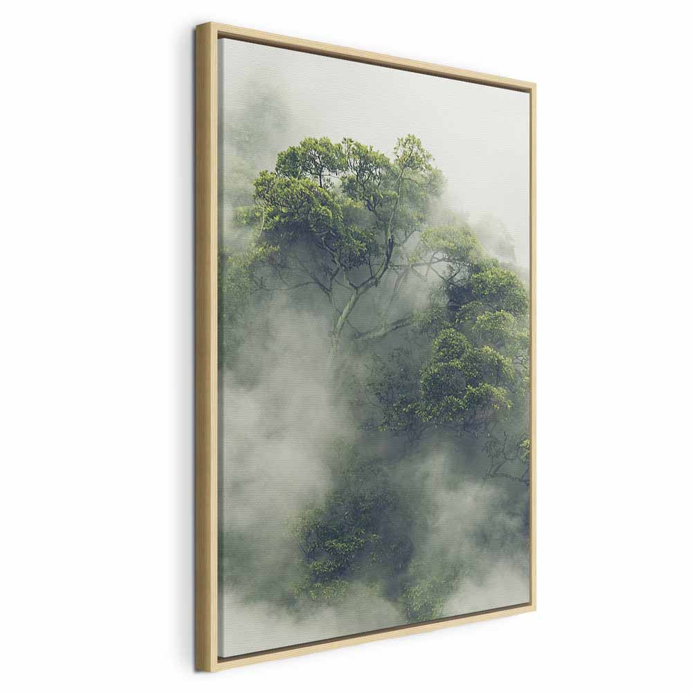 Foggy Amazon Forest Vertical Canvas Print