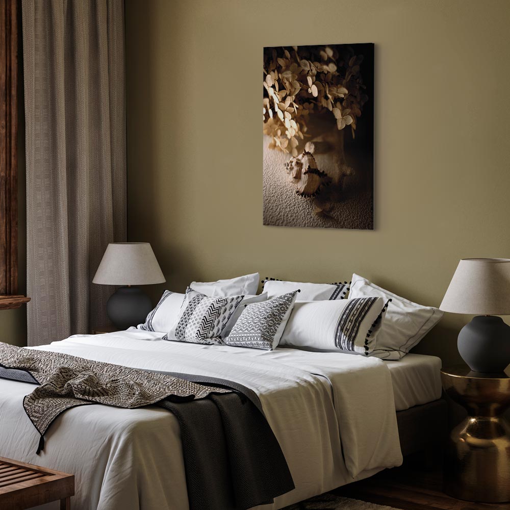 Humming Seashell Coastal Canvas Print