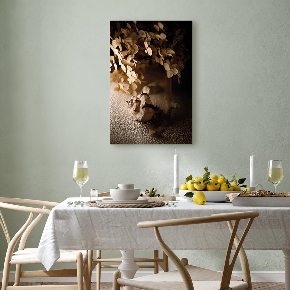 Humming Seashell Coastal Canvas Print